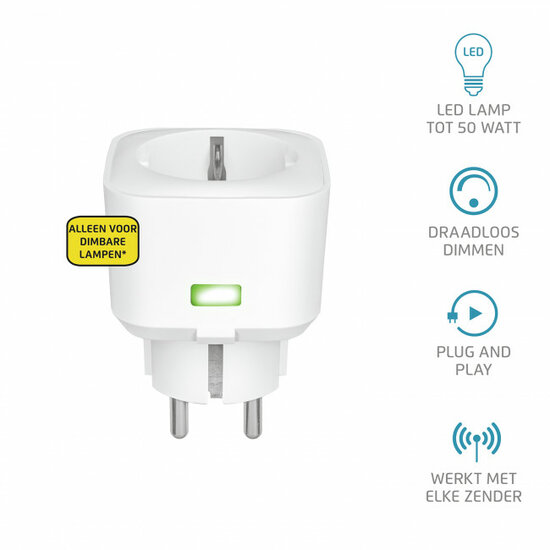 Compacte Stopcontactdimmer (250W) - ACC-250-LD