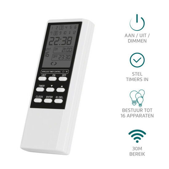 Afstandsbediening met ingebouwde timer  ATMT-502