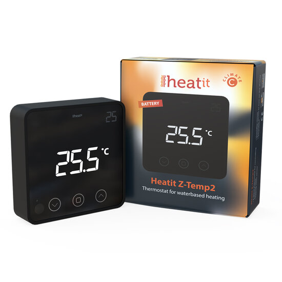 HeatIT kamerthermostaat z-wave - zwart