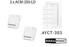 Klikaanklikuit dubbele inbouw dimmer set - AYCT-303 + 2 x ACM-250-LD